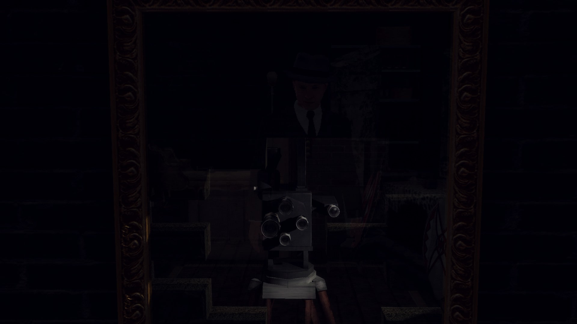 The mirror being revealed that it's one way