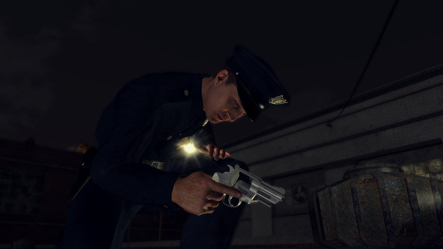 One of the first opening scenes of the game with Cole in his uniform